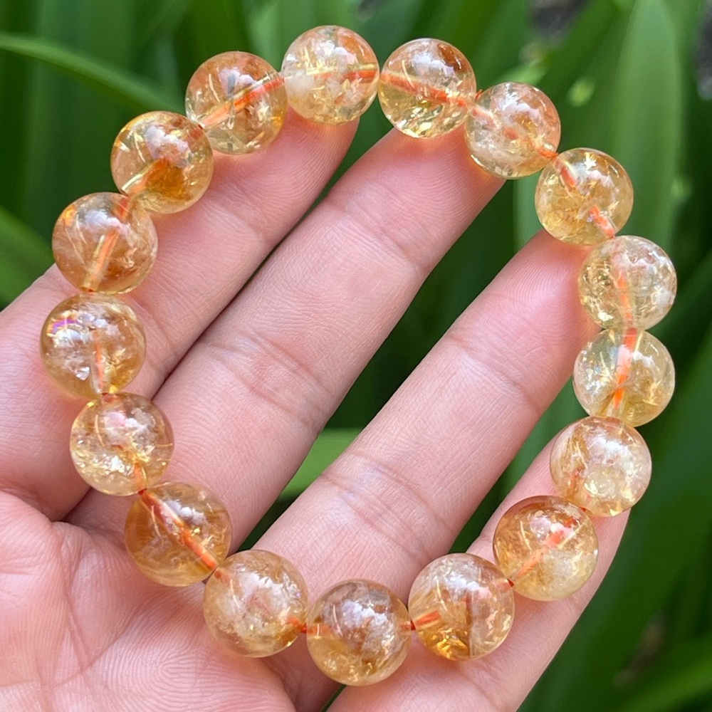 12mm stretchable citrine bracelet‎